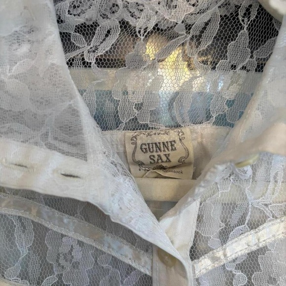 Vintage 1980s Gunne Sax Lace Blouse - Picture 8 of 8